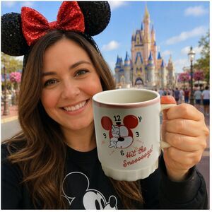 Disney Parks Mickey Mouse Hit the Snoooooze Wakey Wakey Coffee Mug 16 oz NEW